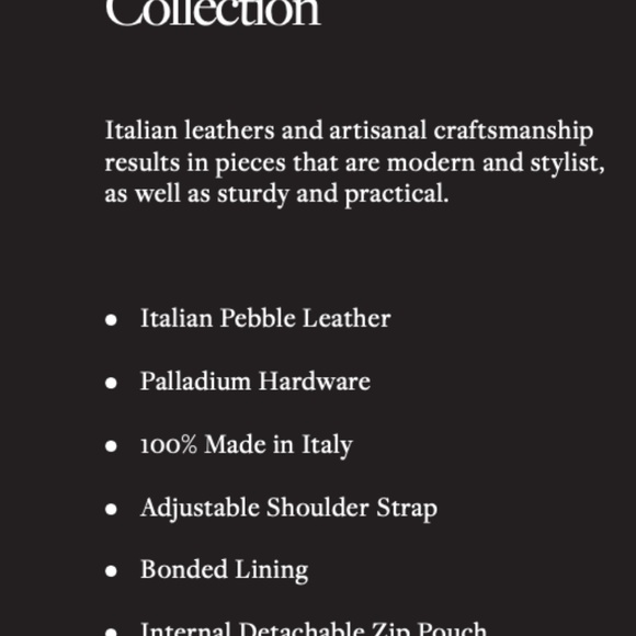 Italian  Leather Black Backpack - Picture 3 of 11